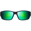 Occhiali da sole Maui Jim Local Kine Soft Black Maui Green Minéral Superthin