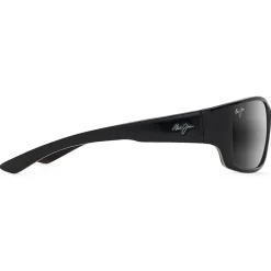 Occhiali da sole Maui Jim Local Kine Shiny Black Gris Neutre Minéral Superthin