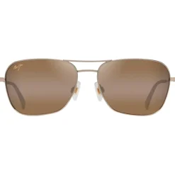 Occhiali da sole Maui Jim Naauao Doré Clair Brillant Rouge Marron Bronze HCL MauiPure
