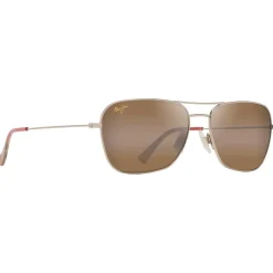 Occhiali da sole Maui Jim Naauao Doré Clair Brillant Rouge Marron Bronze HCL MauiPure
