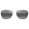 Occhiali da sole Maui Jim Naauao Argent Brillant Gris Neutre MauiPure