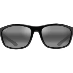 Occhiali da sole Maui Jim Nuu Landing Noir Brillant Gris Neutre Mineral Superthin