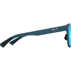 Occhiali da sole Maui Jim Paulele Asian Fit Bleu Sarcelle Mat Bleu Hawaï Minéral Superthin