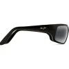Occhiali da sole Maui Jim Peahi Noir Brillant Gris Neutre Minéral Superthin