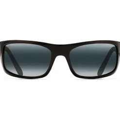 Occhiali da sole Maui Jim Peahi Noir Brillant Gris Neutre Minéral Superthin
