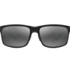 Occhiali da sole Maui Jim Pokowai Arch Noir Matte Gris Neutre MauiPure