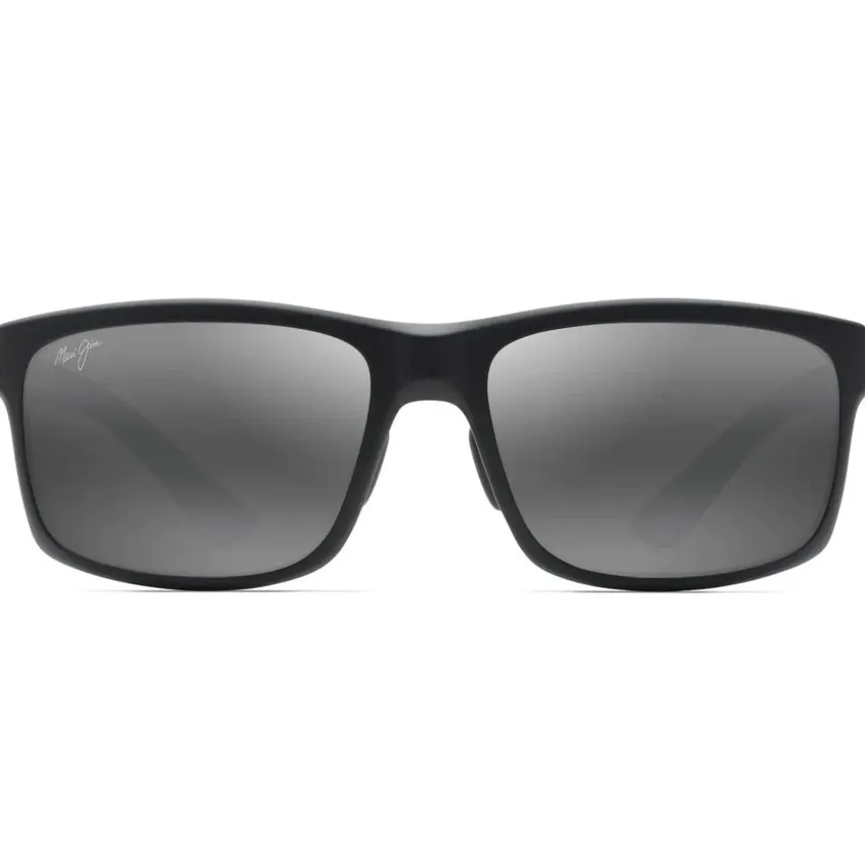 Occhiali da sole Maui Jim Pokowai Arch Noir Matte Gris Neutre MauiPure