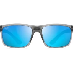 Occhiali da sole Maui Jim Pokowai Arch Gris Mat Translucide Bleu Hawaï MauiPure