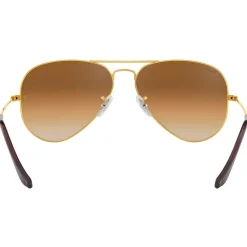 Occhiali da sole Ray Ban RB3025 Aviator Polished Gold Light Brown Gradient