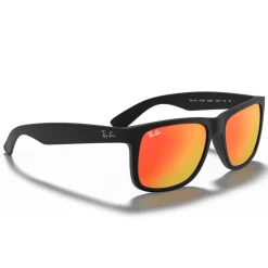 Occhiali da sole Ray Ban RB4165 Justin Color Mix Matte Rubber Black Mirror Red
