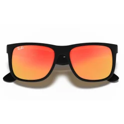 Occhiali da sole Ray Ban RB4165 Justin Color Mix Matte Rubber Black Mirror Red