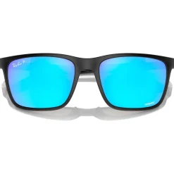 Occhiali da sole Ray Ban RB4385 Matte Black Chromance Polar Green Blue