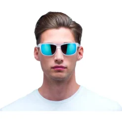 Occhiali da sole Red Bull Spect Loom Matte White Smoke Ice Blue Mirror Polarized