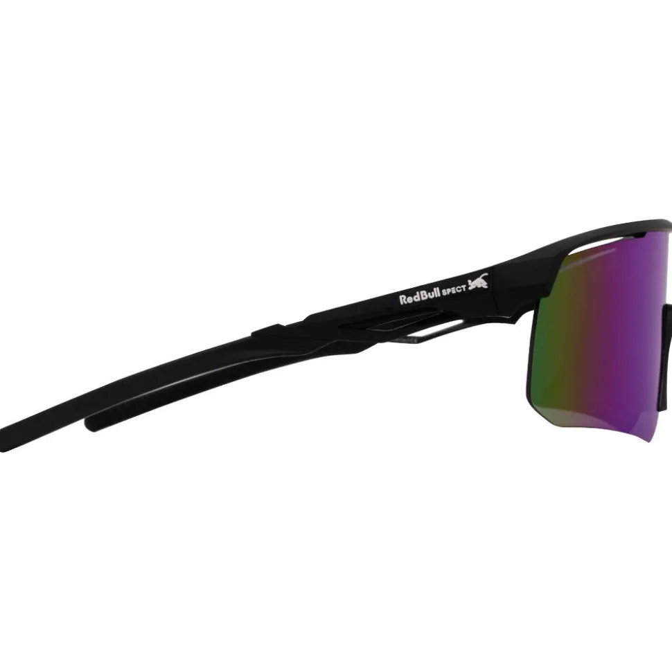 Occhiali da sole Red Bull Spect Riddle Matt Black Smoke Purple Green Mirror