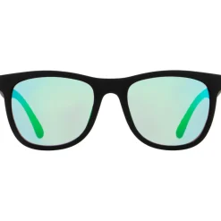 Occhiali da sole Red Bull Spect Ecos Soft Touch Black Smoke Green Purple Mirror Polarized