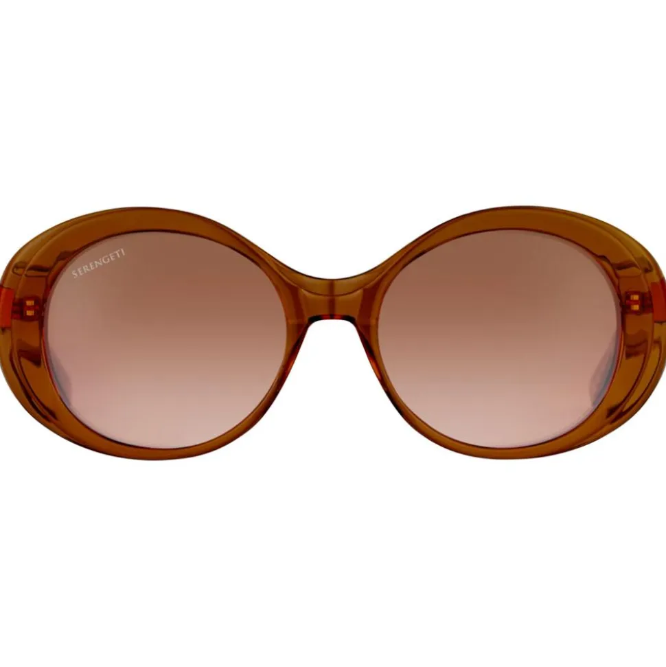 Occhiali da sole Serengeti Bacall Shiny Crystal Caramel Brown Drivers Gradient