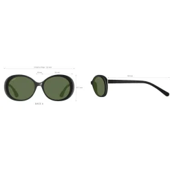 Occhiali da sole Serengeti Bacall Shiny Black Transparent Layer Polarized 555nm