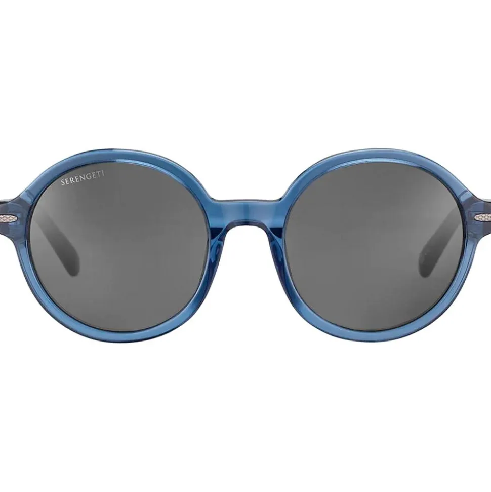 Occhiali da sole Serengeti Joan Shiny Transparent Fed Blue Mineral Polarized Smoke