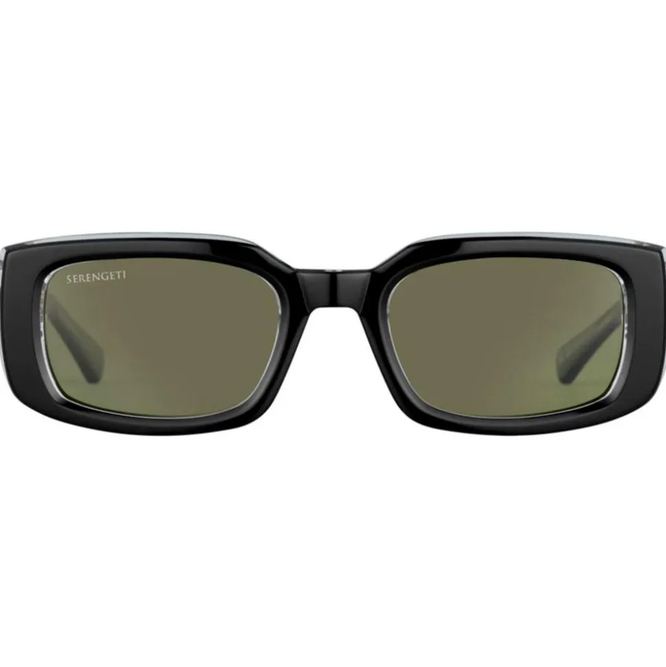 Occhiali da sole Serengeti Nicholson Shiny Black Transparent Layer Mineral Polarized 555nm