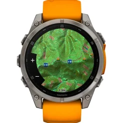 Orologi GPS Garmin Fenix 8 Amoled Sapphire Titanium Orange Graphite