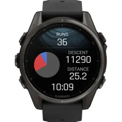 Orologi GPS Garmin Fenix 8 Amoled Sapphire Titane Carbon Gray DLC Noir Gris Galet