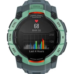 Orologi GPS Garmin Instinct 3 Amoled Vert d'eau Avec Bracelet Bleu Crépuscule