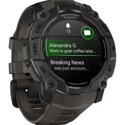 Orologi GPS Garmin Instinct 3 Amoled Noir Avec Bracelet Gris Charbon