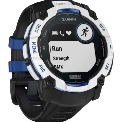 Orologi GPS Garmin Instinct 3 Solar Blanche Avec Bracelet Noir Bleu