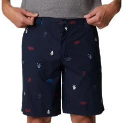 Pantaloncini Columbia M's Washed Out Printed Short Collegiate Navy Camp