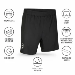 Pantaloncini da trail Bjorn Daehlie Short Run 365 Black