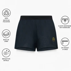 Pantaloncini da trail La Sportiva Pure 3 Short Black Yellow