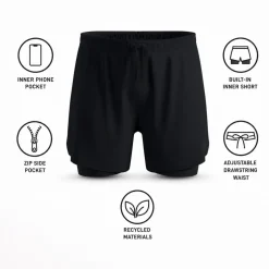 Pantaloncini da trail Odlo Zeroweight 5 Inch Black