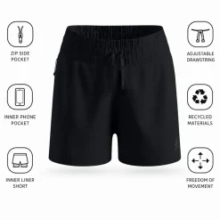 Pantaloncini da trail Odlo Zeroweight 3 Inch W's Black