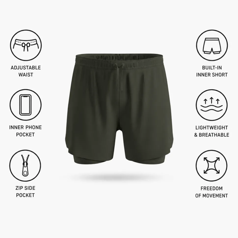 Pantaloncini da trail Odlo Zeroweight 5 Inch Deep Depths