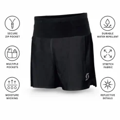 Pantaloncini da trail Scott Hybrid M's Rc Run Black