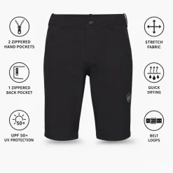 Pantaloncini da trekking Mammut Hiking V Shorts M Black