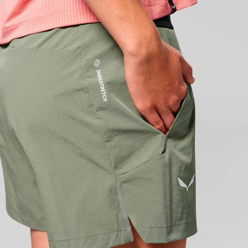 Pantaloncini da trekking Salewa Pedroc Durastretch Light Short W Faded Green
