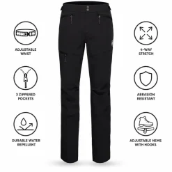 Pantaloni da alpinismo Mammut Taiss Softshell Black