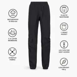 Pantaloni da trekking Vaude Scopi 2,5L Rain Pants Black