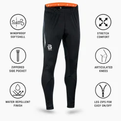 Pantaloni sci di fondo Bjorn Daehlie Pro Black