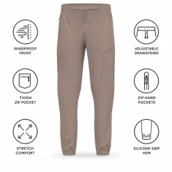 Pantaloni sci di fondo Odlo Zeroweight Windproof X Warm Pant Regular Length Cinder