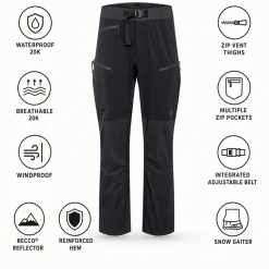 Pantaloni tecnici Black Diamond M Dawn Patrol Hybrid Pants Black