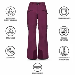 Pantaloni tecnici Black Diamond W Recon Insulated Pants Blackberry