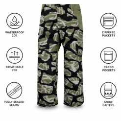 Pantaloni tecnici Burton Reserve 2L Pants Graffiti Camo Forest Moss