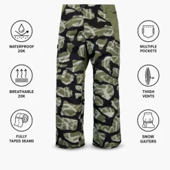 Pantaloni tecnici Burton Reserve 2L Insulated Pants Graffiti Camo Forest Moss