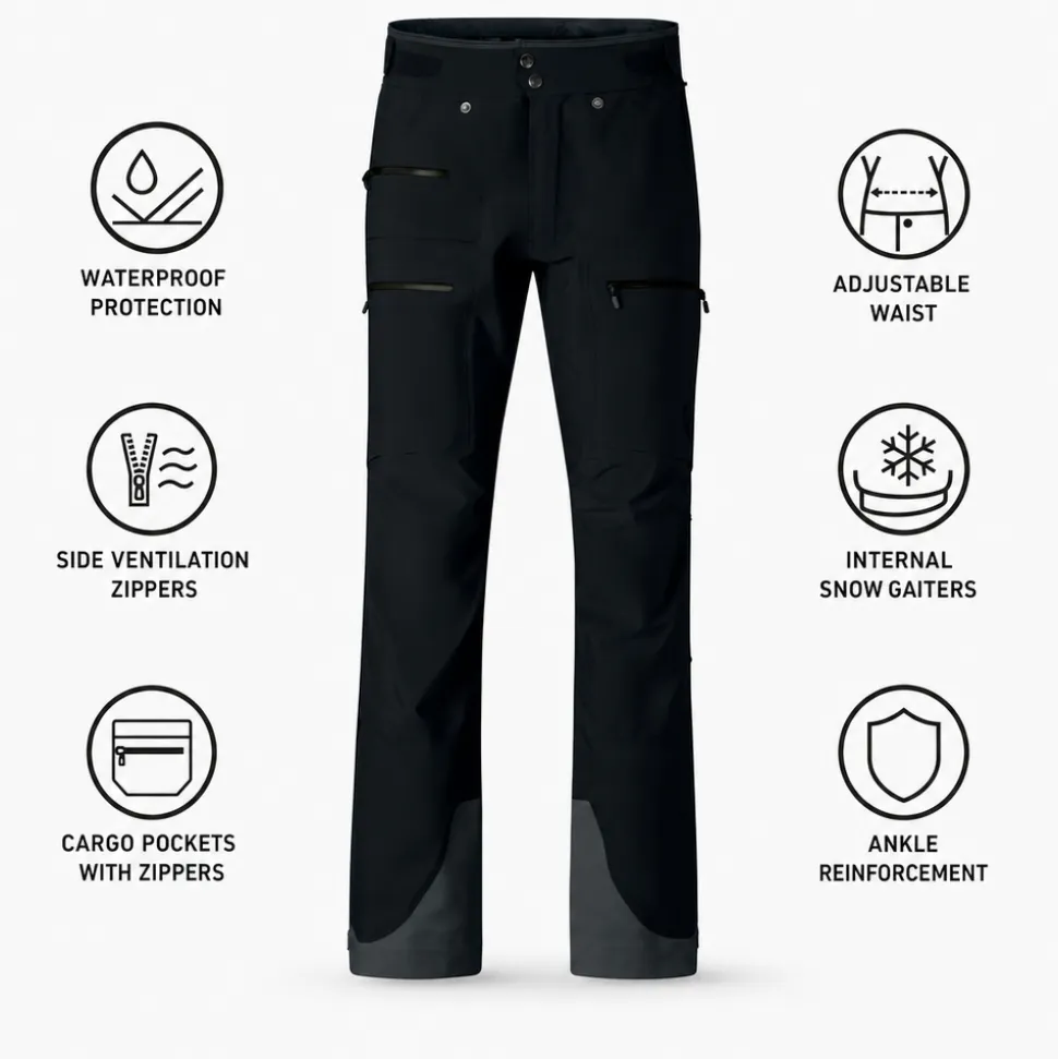 Pantaloni tecnici Norrona Lyngen Gore-Tex Pants M's Caviar