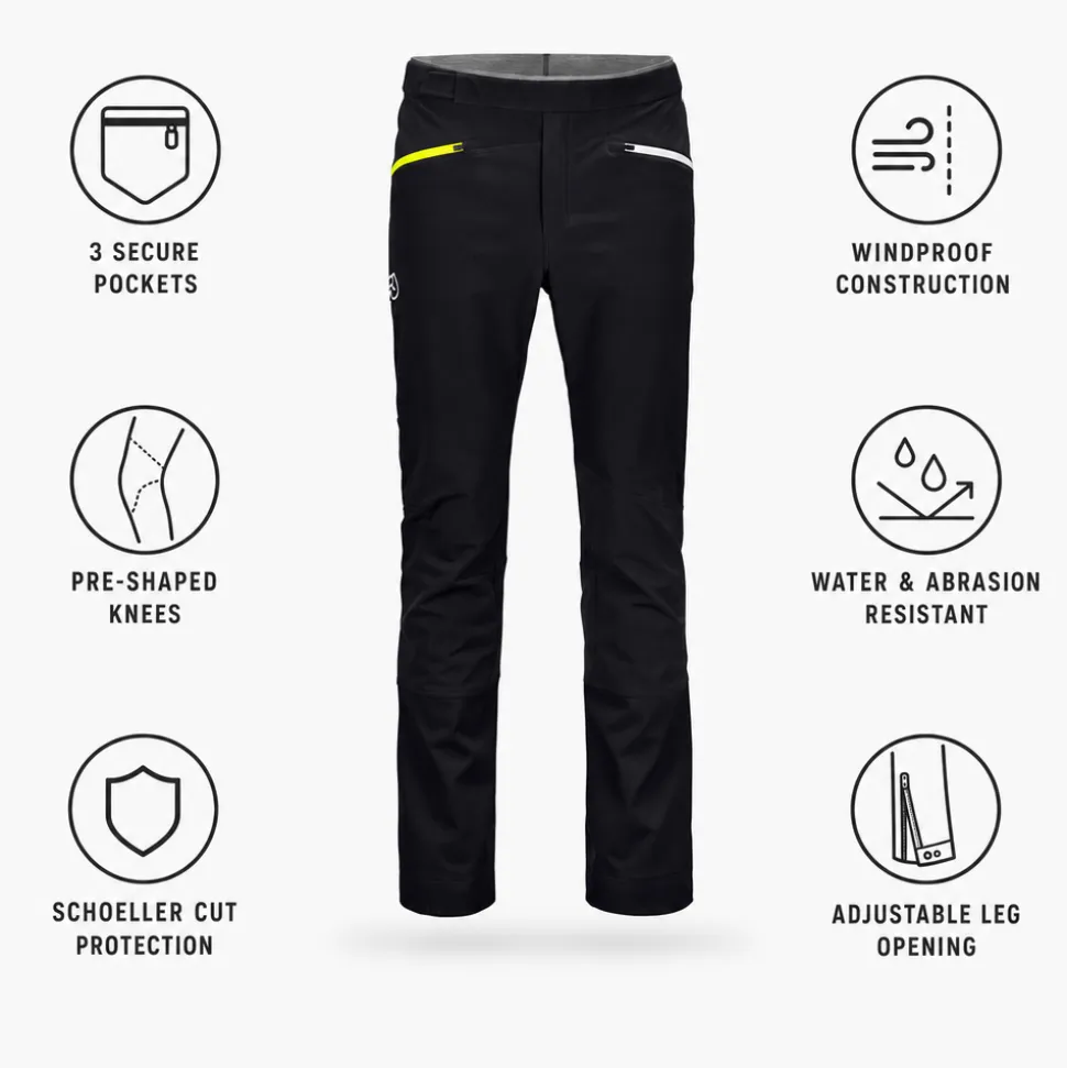 Pantaloni tecnici Ortovox Col Becchei Pants M Black Raven