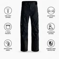 Pantaloni tecnici Ortovox Ravine Free 3L Pants Black Raven