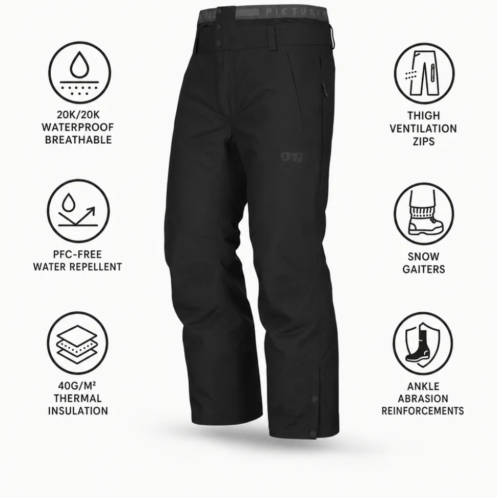 Pantaloni tecnici Picture Object Pant Black
