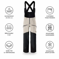 Pantaloni tecnici Scott Pants Vertic Gore Tex 3 Layer Dust White Black